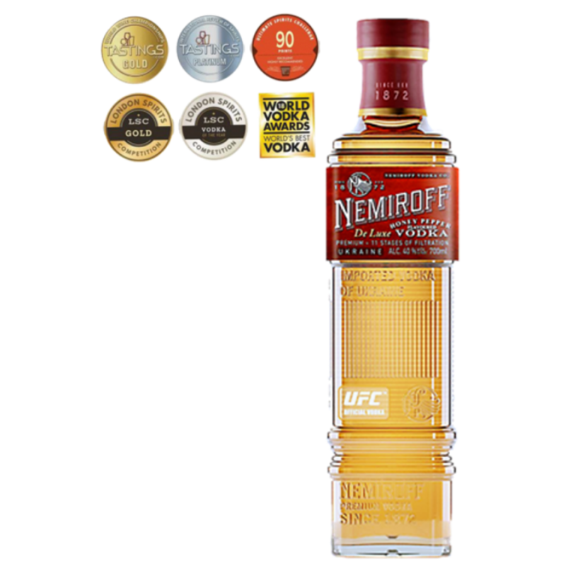 Nemiroff De luxe Honey Pepper Vodka 700ml 1pk - Ukraine